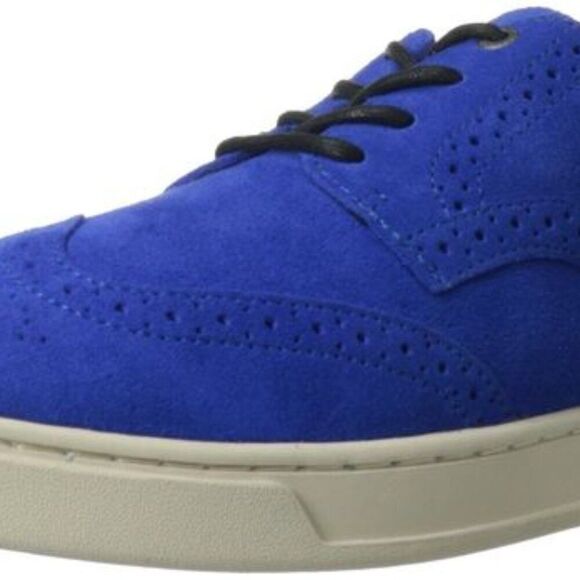 Diesel Prime Time Suede Wingtip Brogue Derby Dress Men’s Blue Shoes Size 10 - Picture 4 of 15